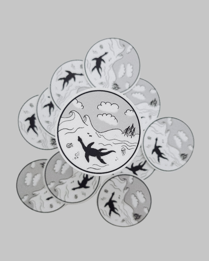 prehistoric sea vinyl sticker