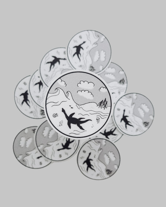 prehistoric sea vinyl sticker