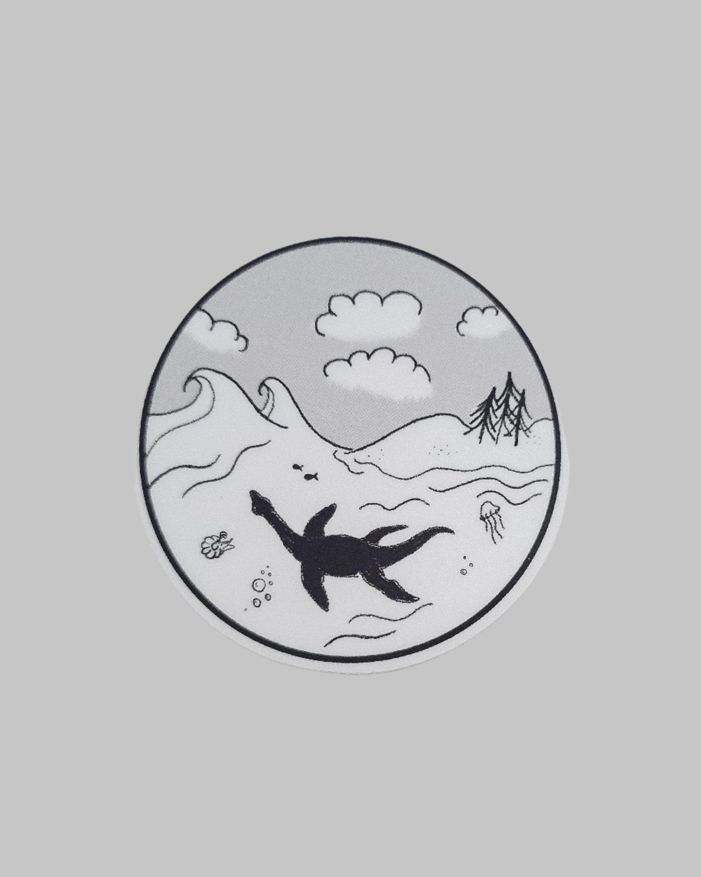 prehistoric sea vinyl sticker