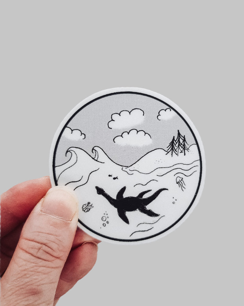 prehistoric sea vinyl sticker