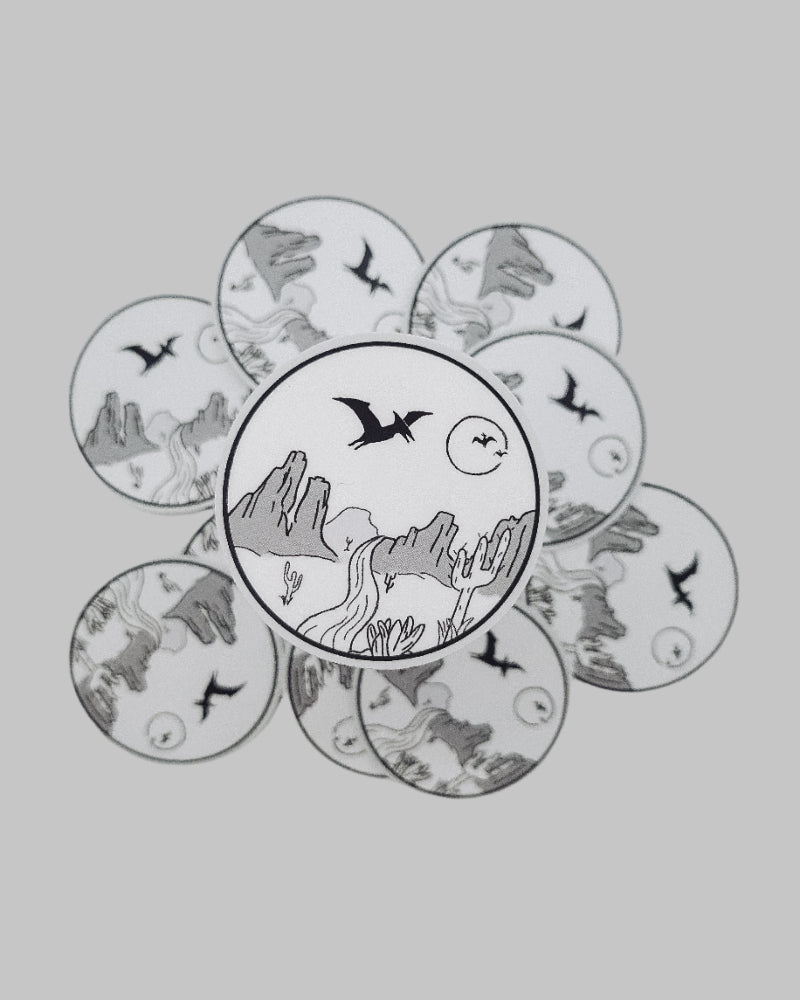 prehistoric sky vinyl sticker