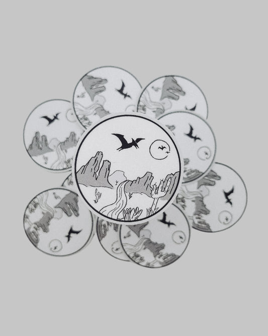 prehistoric sky vinyl sticker