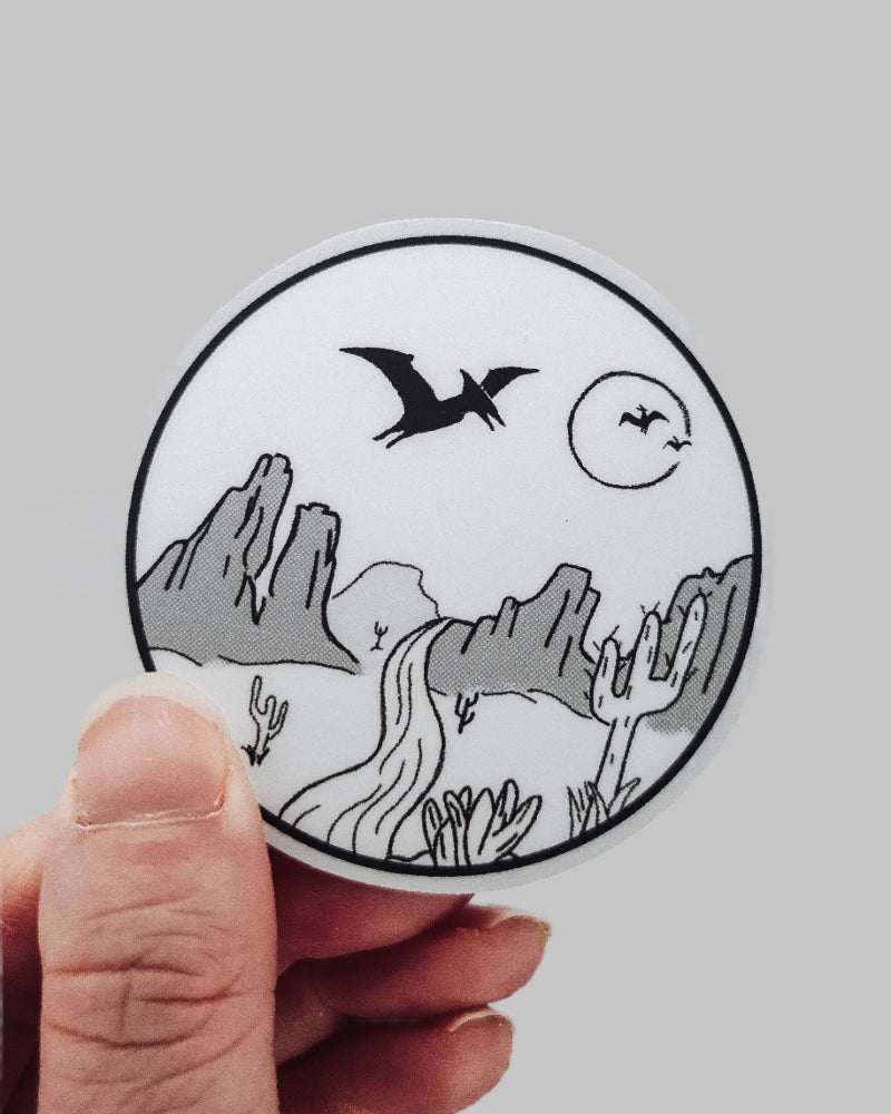prehistoric sky vinyl sticker